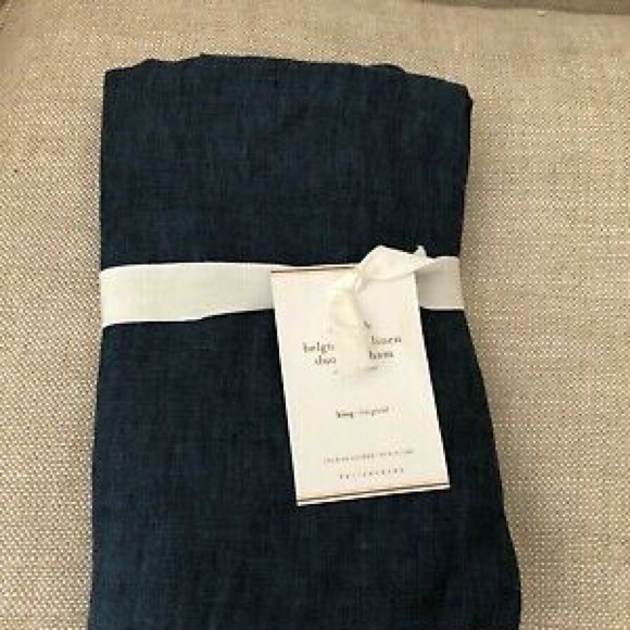 Pottery Barn Linen Shams King Blue Duotone 2, NWT - Picture 3 of 4